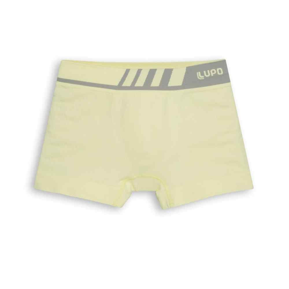 CUECA BOXER AMARELA INFANTIL EM MICROFIBRA DE 3 A 14 ANOS LUPO