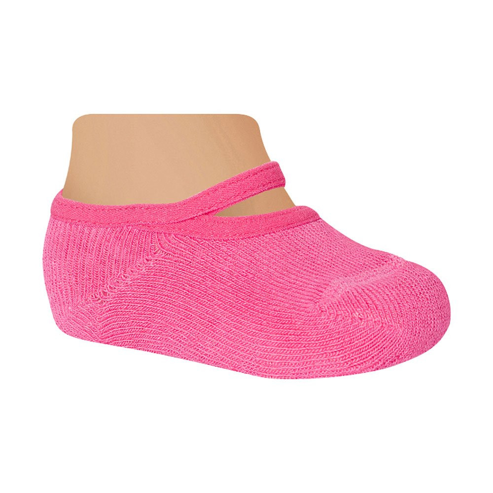 MEIA SAPATILHA ANTIDERRAPANTE BÁSICA PARA BEBÊ COM ALÇA PINK