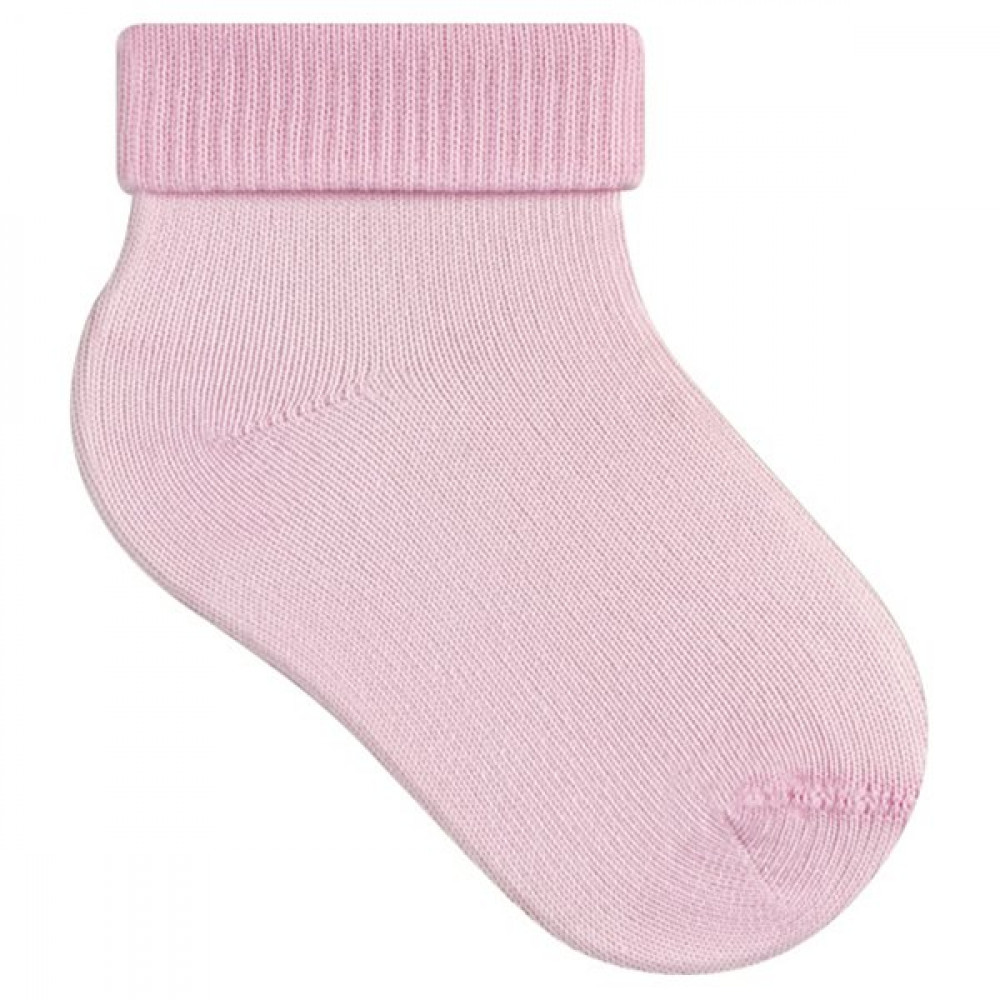 MEIA BRANCA MENINA LISTRINHA ROSA CLARO