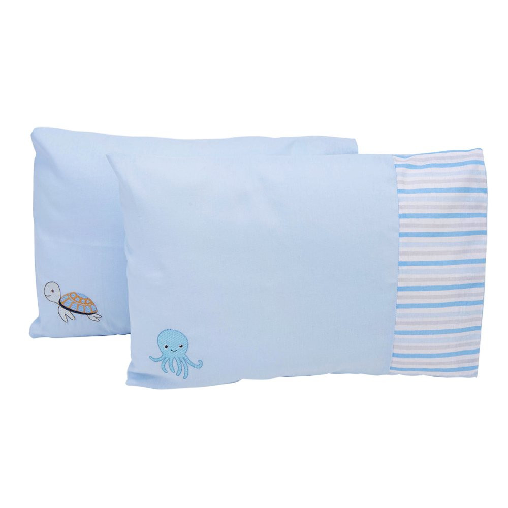 KIT DE 2 FRONHAS PARA BEBÊ NO TEMA FUNDO DO MAR