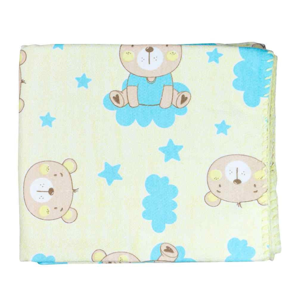 COBERTOR 90CM X 110CM PARA BEBÊ URSINHO AMARELO
