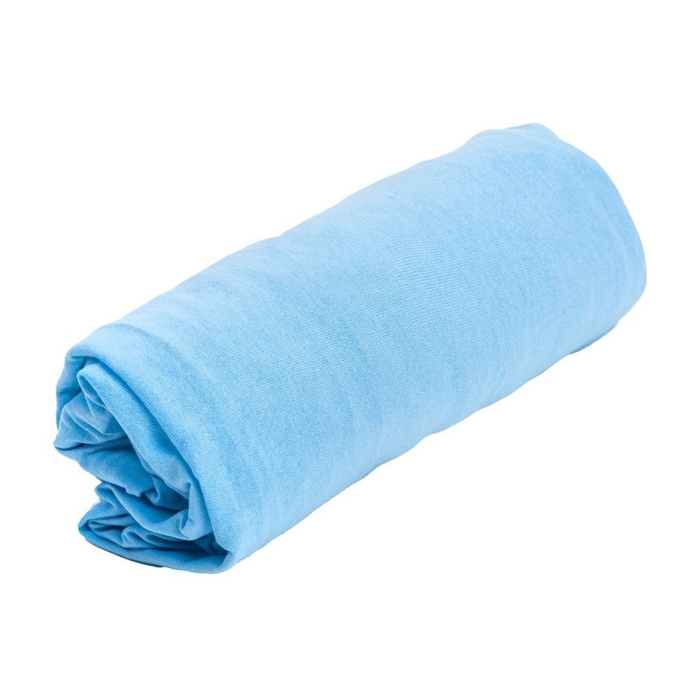 LENÇOL AMERICANO LISO COM ELÁSTICO PARA BEBÊ AZUL CLARO