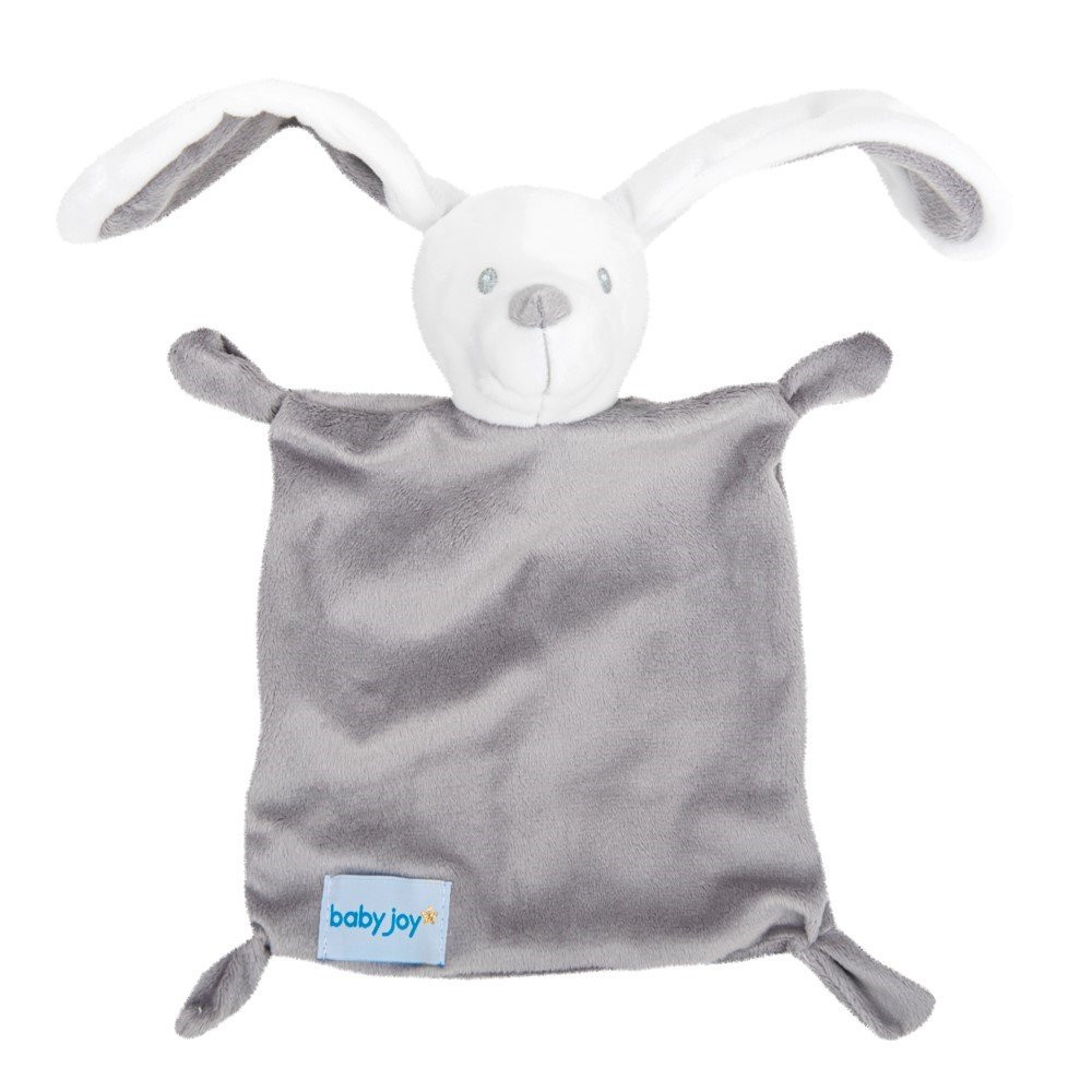 NANINHA COM PELÚCIA COELHINHO BORDADO PARA BEBÊ CINZA