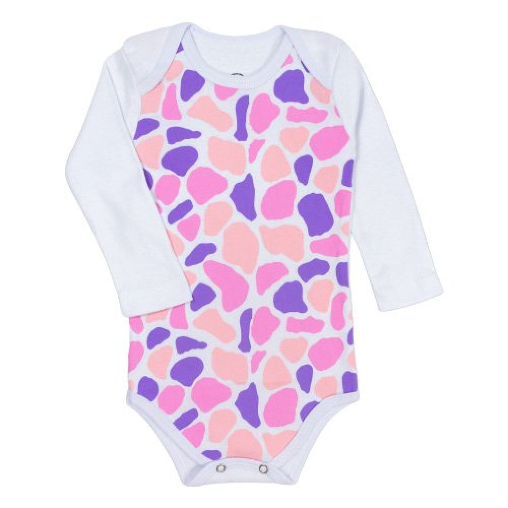 KIT BODY 3 PEÇAS COM CALÇA PARA BEBÊ ESTAMPADINHO GIRAFINHA