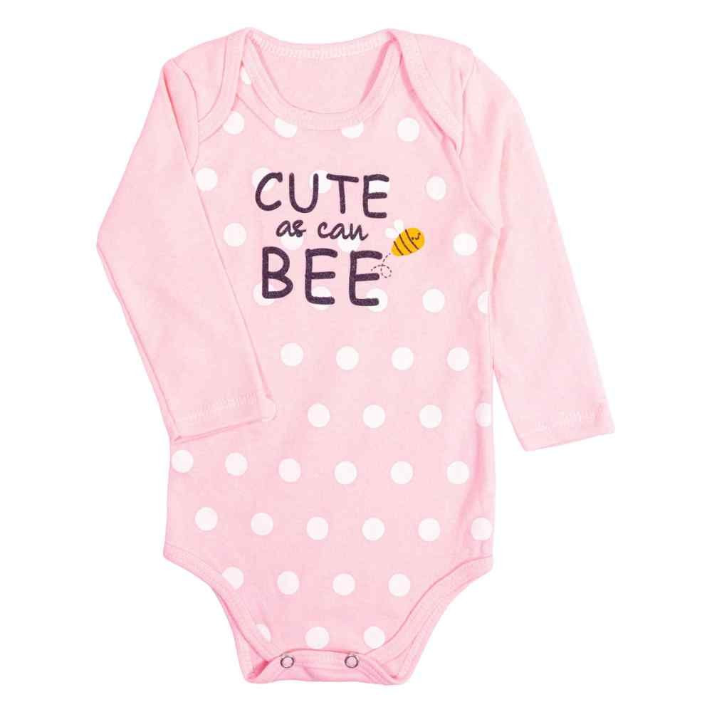 KIT BODY 3 PEÇAS COM CALÇA PARA BEBÊ ESTAMPADINHO ABELHINHA