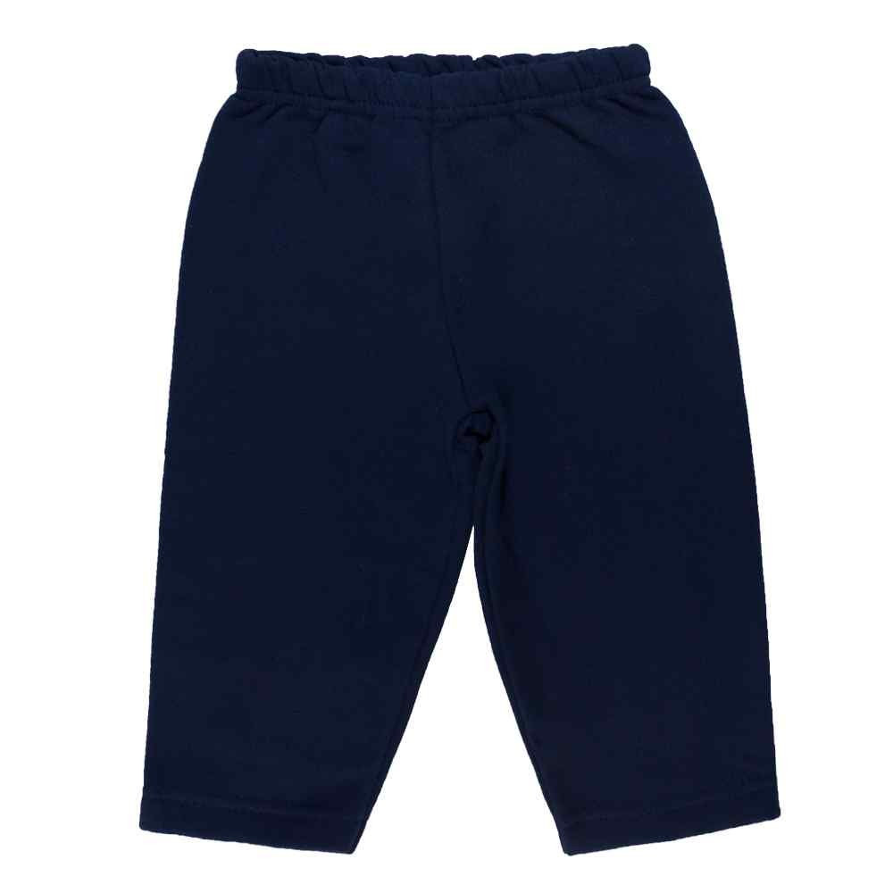 CALÇA BÁSICA EM MOLETOM PARA BEBÊ MENINO MARINHO
