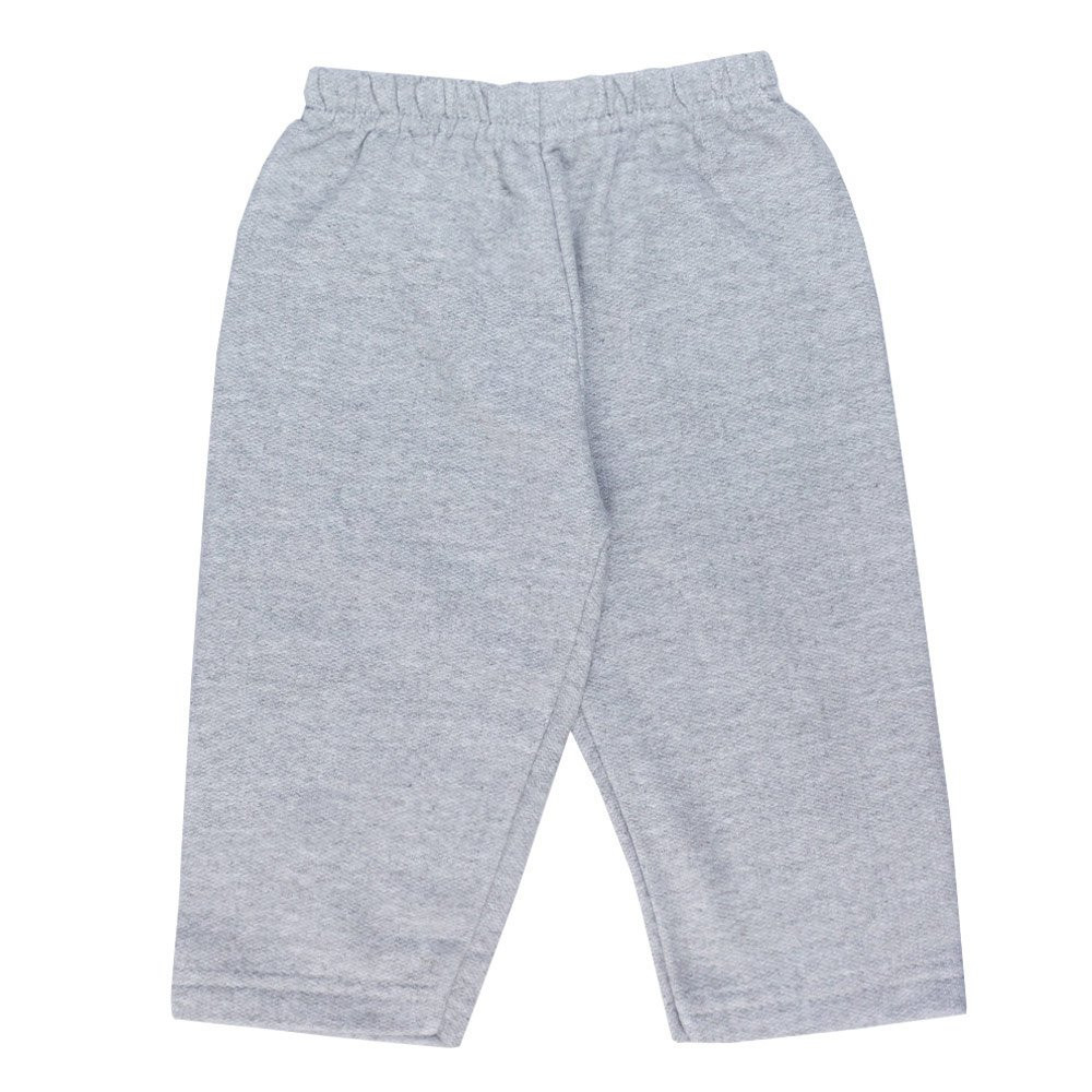 CONJUNTO LONGO PARA BEBÊ EM MOLETOM BLUSA CAPUZ E CALÇA ESTAMPA GIRLS MESCLA