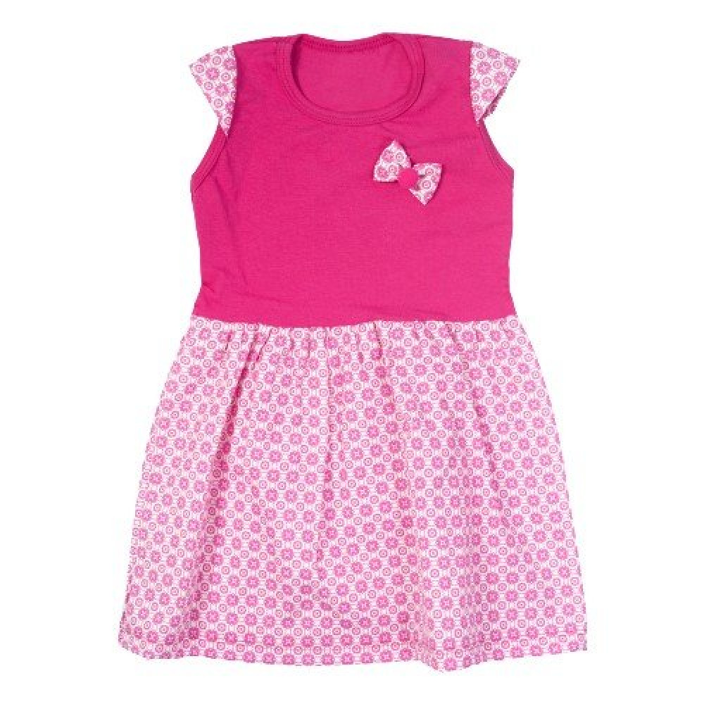 VESTIDO MANGA CURTA INFANTIL ESTAMPADINHO FLORES PINK
