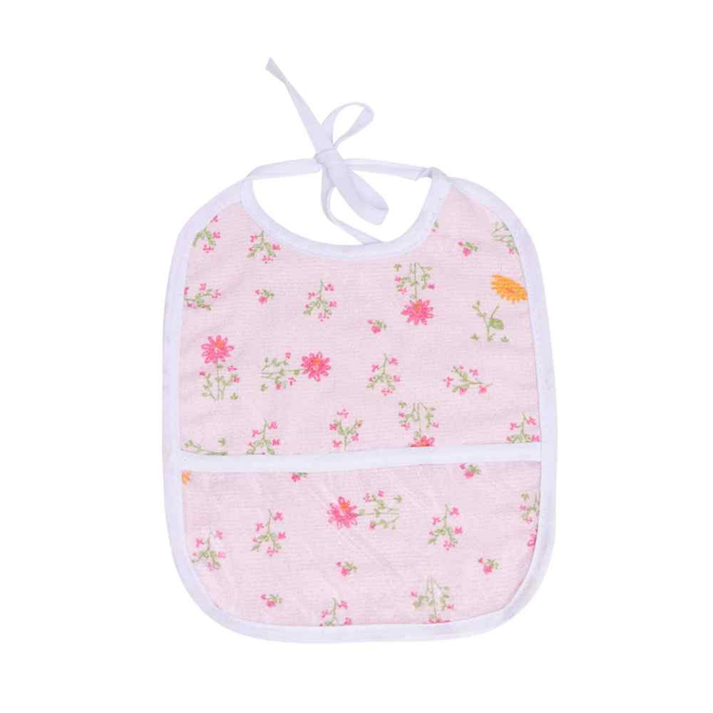 KIT COM 2 BABADORES FELPUDO PARA BEBÊ MENINA ESTAMPADINHO ROSA