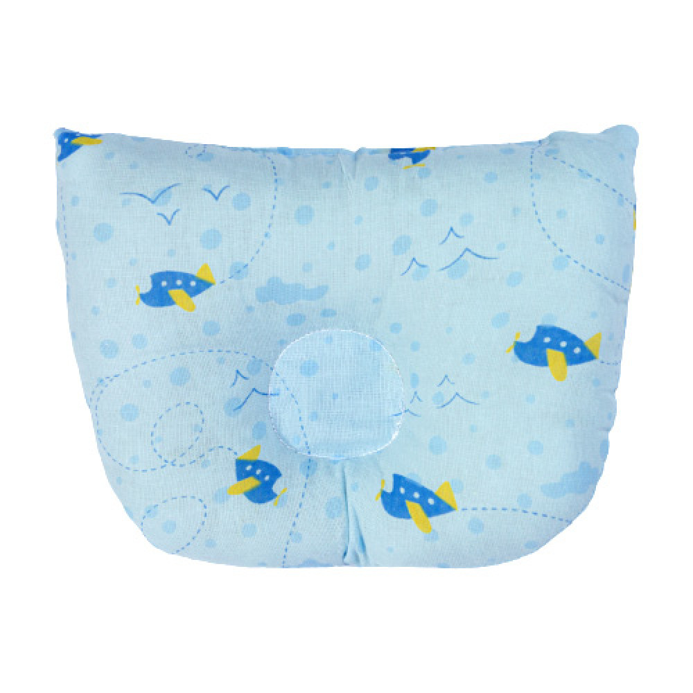 TRAVESSEIRO ANATÔMICO ESTAMPADINHO PARA BEBÊ CÉU AZUL CLARO