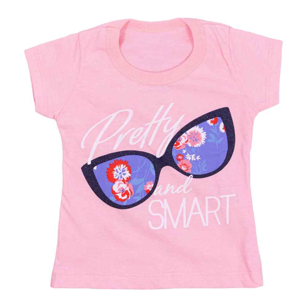 CONJUNTO CURTO CAMISETA E BERMUDA INFANTIL ESTAMPA FLORES ROSA