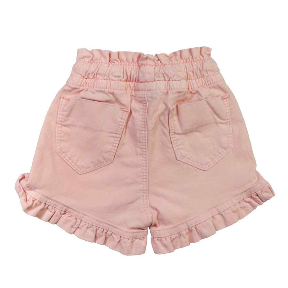 SHORTS PARA BEBÊ SARJA COM BABADINHO CAT SALMÃO