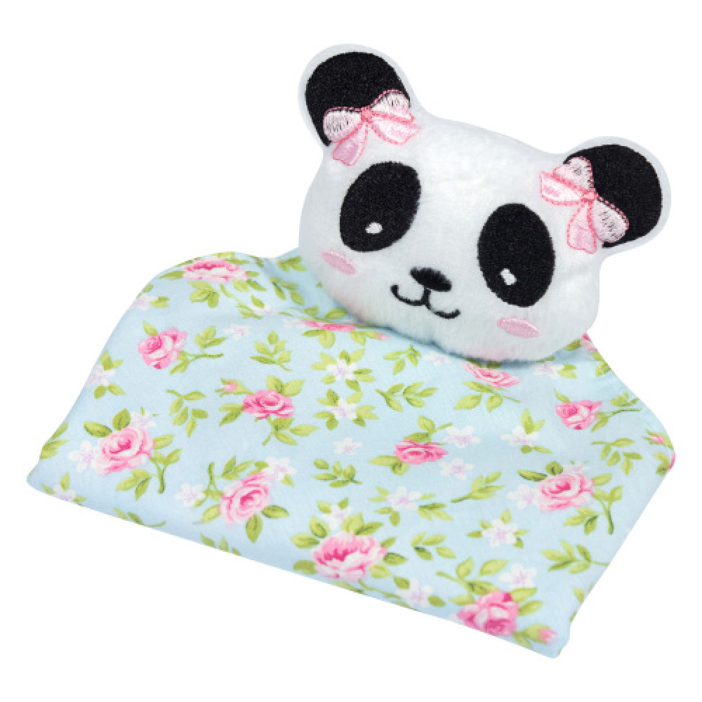 NANINHA COM PRENDEDOR DE CHUPETA PARA BEBÊ MENINA PELÚCIA PANDA