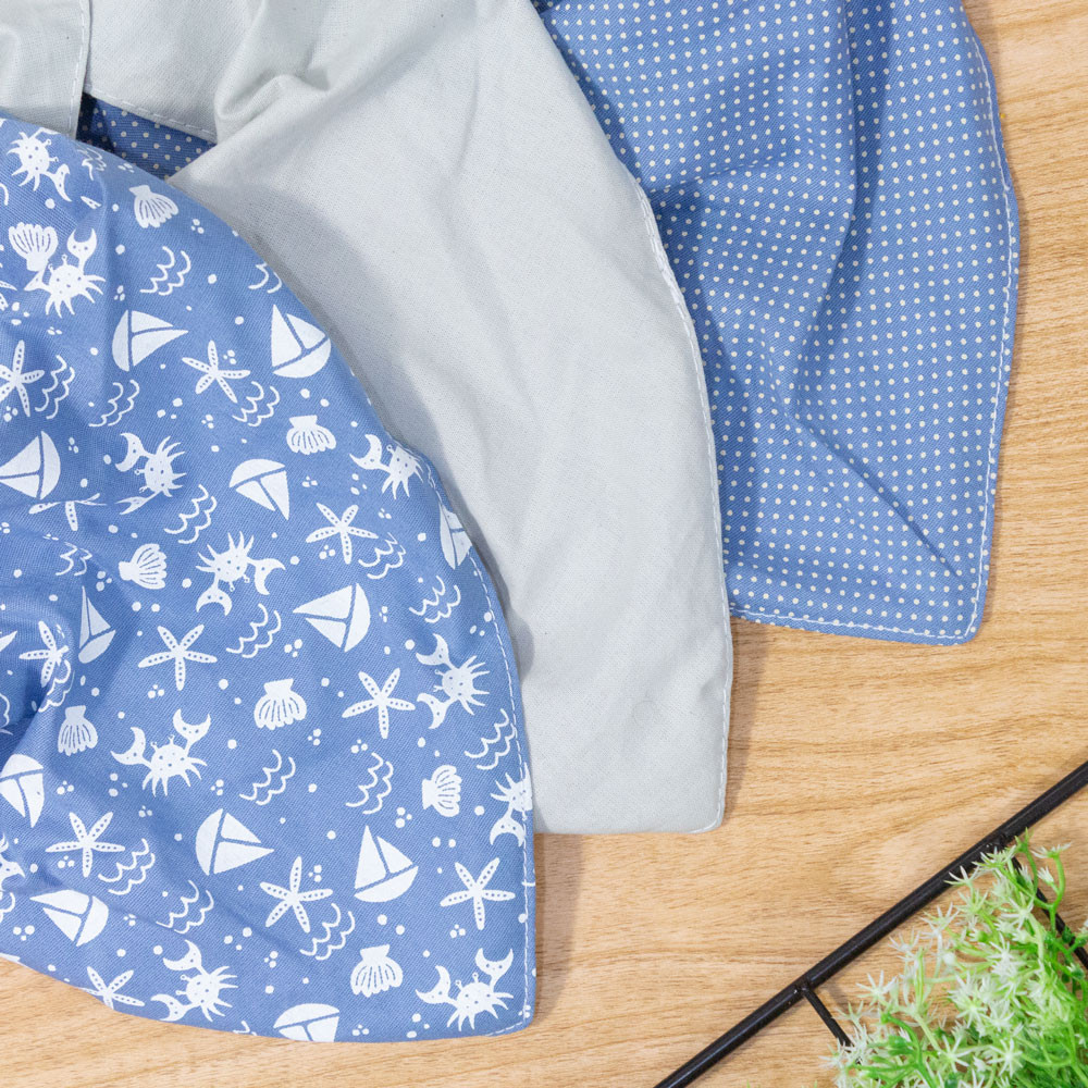 Babador Bandana - Kit com 3 Peças para Menino Fundo do Mar