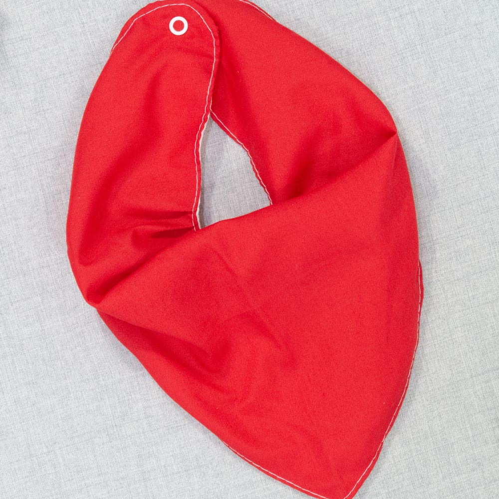 Babador Bandana para Bebês de até 12 Meses Básico Vermelho
