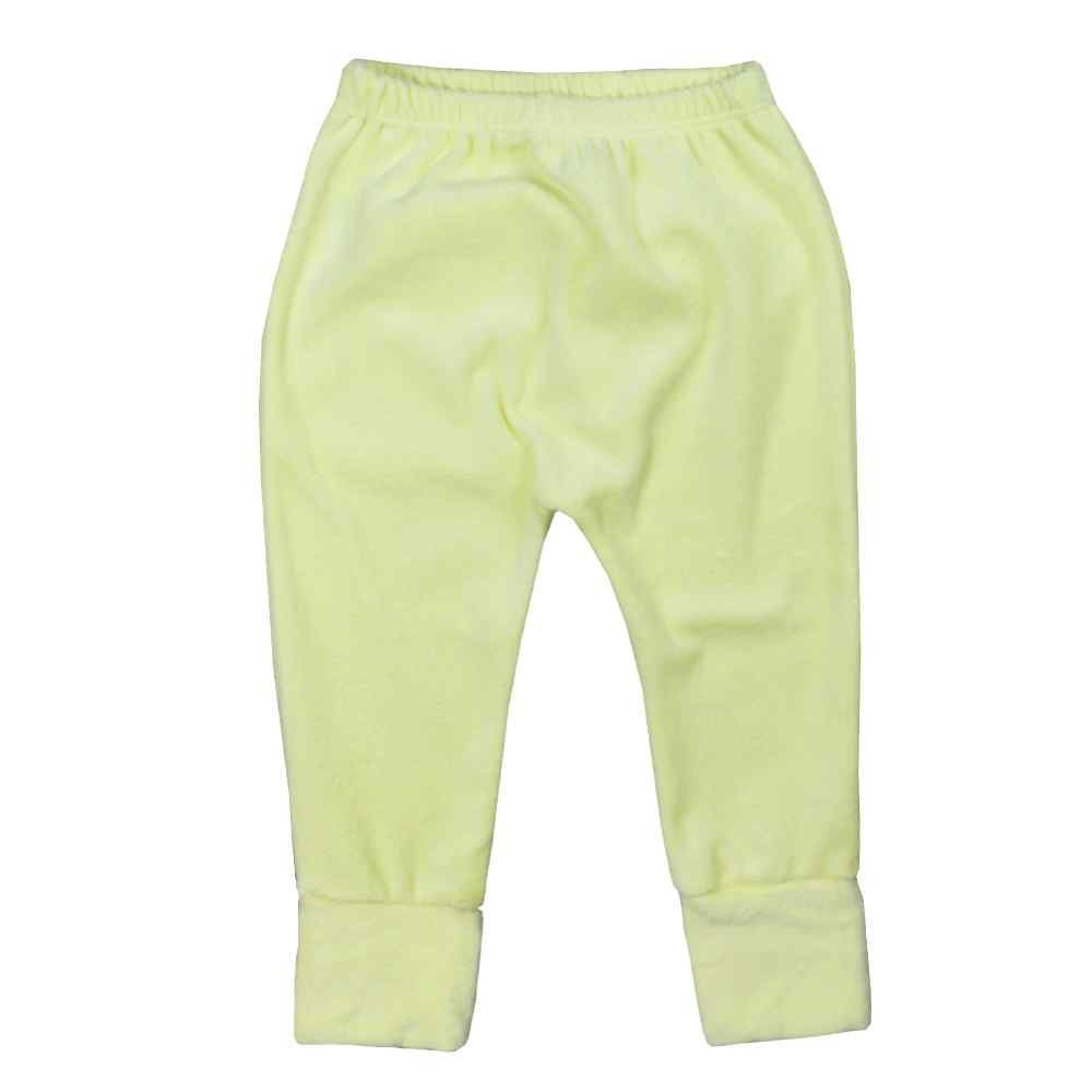 CALÇA PARA BEBÊ PÉ REVERSÍVEL PLUSH BÁSICO AMARELO