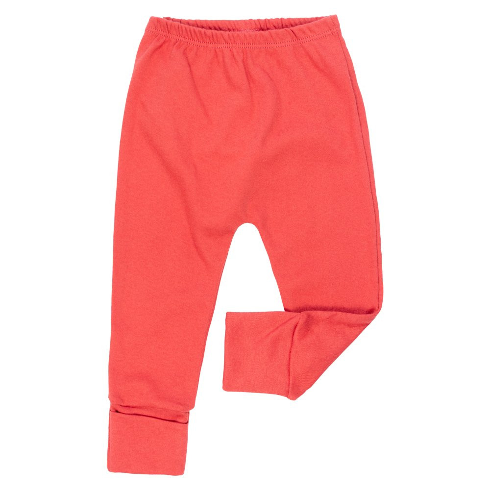 CALÇA EM SUEDINE PARA BEBÊ COM PÉ REVERSÍVEL GOIABA