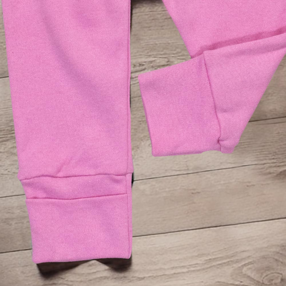 Calça para Bebê Em Suedine em Tom Rosa do Conta das Fadas