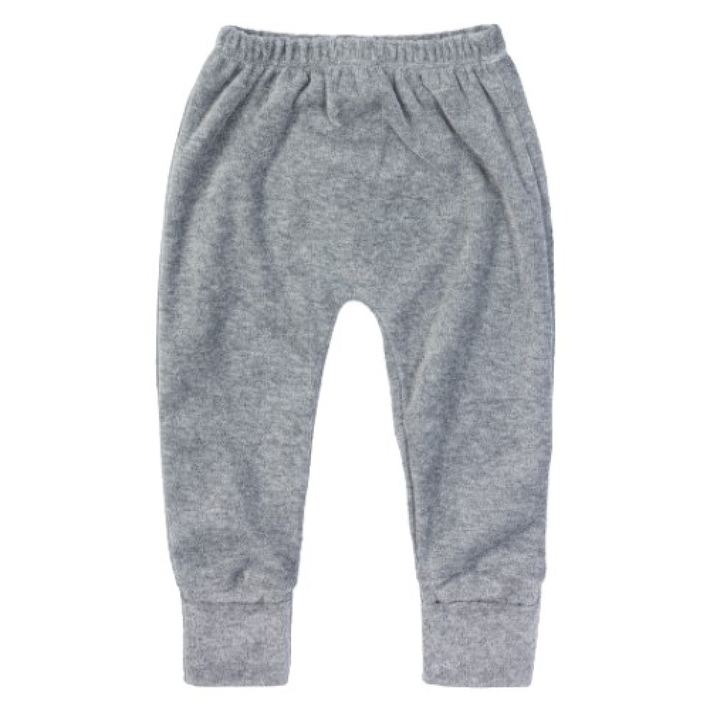 CALÇA PLUSH PARA BEBÊ COM PÉ REVERSÍVEL BUMBUM BORDADO PINGUIM MESCLA