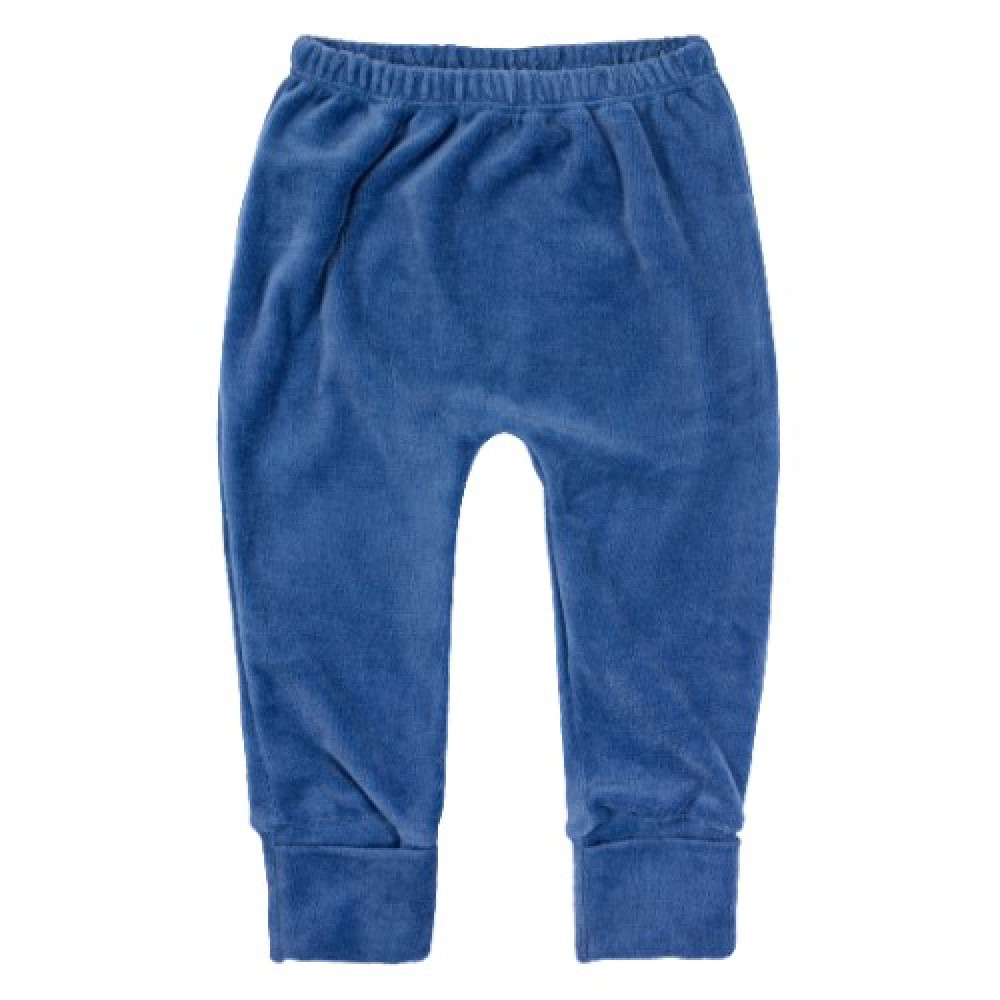 CALÇA PLUSH PARA BEBÊ COM PÉ REVERSÍVEL BUMBUM BORDADO RAPOSA AZUL