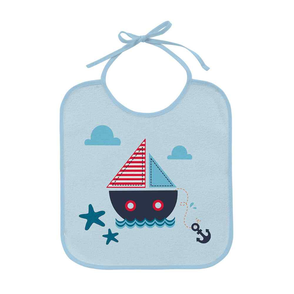 BABADORES KIT 3 PEÇAS PARA BEBÊ ESTAMPADINHO FUNDO DO MAR AZUL CLARO