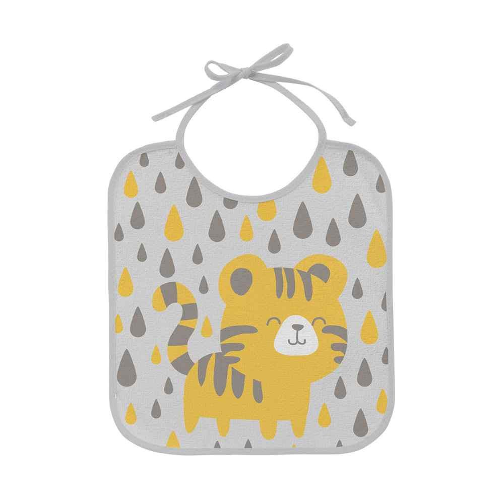 BABADORES KIT 3 PEÇAS PARA BEBÊ ESTAMPADINHO SAFARI CINZA
