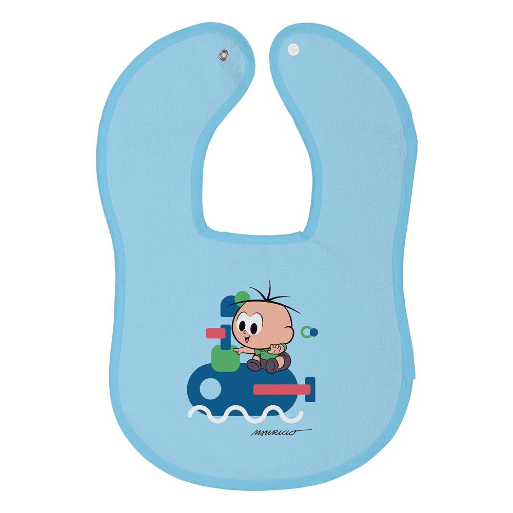 BABADOR ANATÔMICO IMPERMEÁVEL PARA BEBÊ CEBOLINHA AZUL