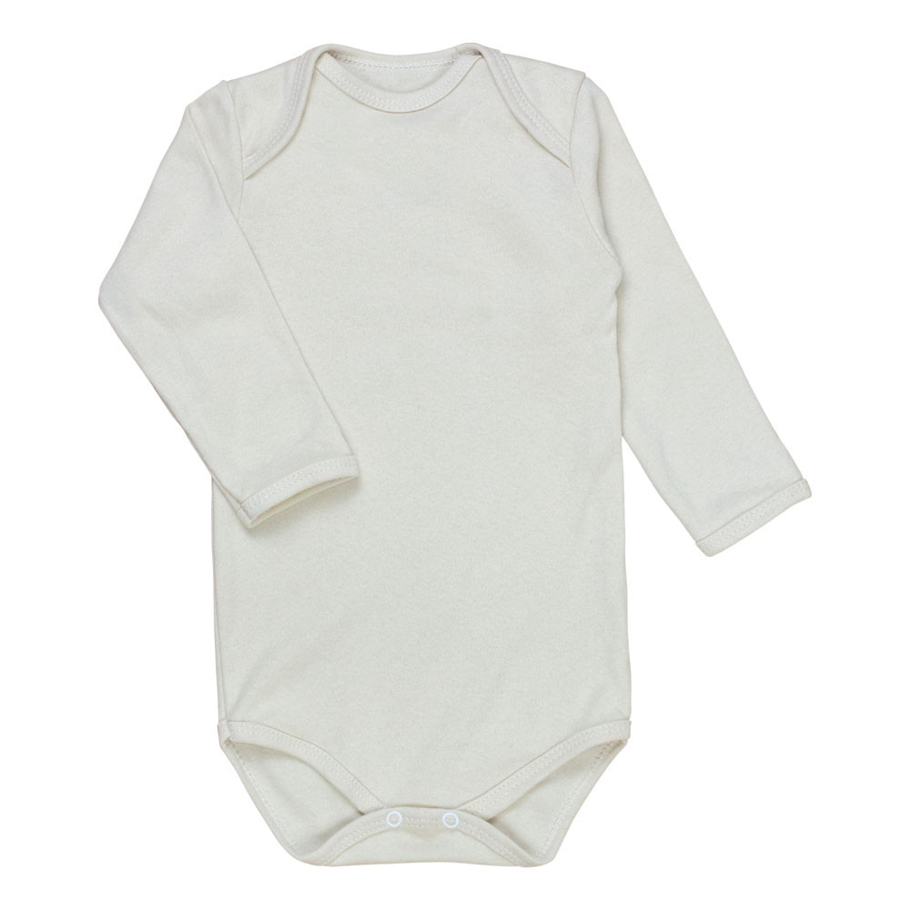 Body Manga Longa Suedine Bege - Ideal para Bebês de 12 a 24m