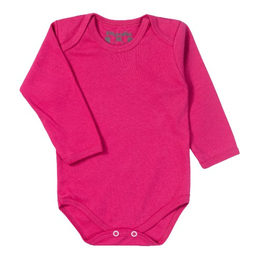 BODY MANGA LONGA EM SUEDINE PARA BEBÊ ATÉ 24 MESES PINK