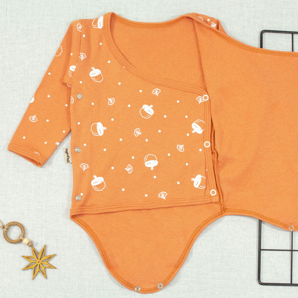 BODY KIMONO PARA BEBÊ MINIMALISTA NOZ COBRE