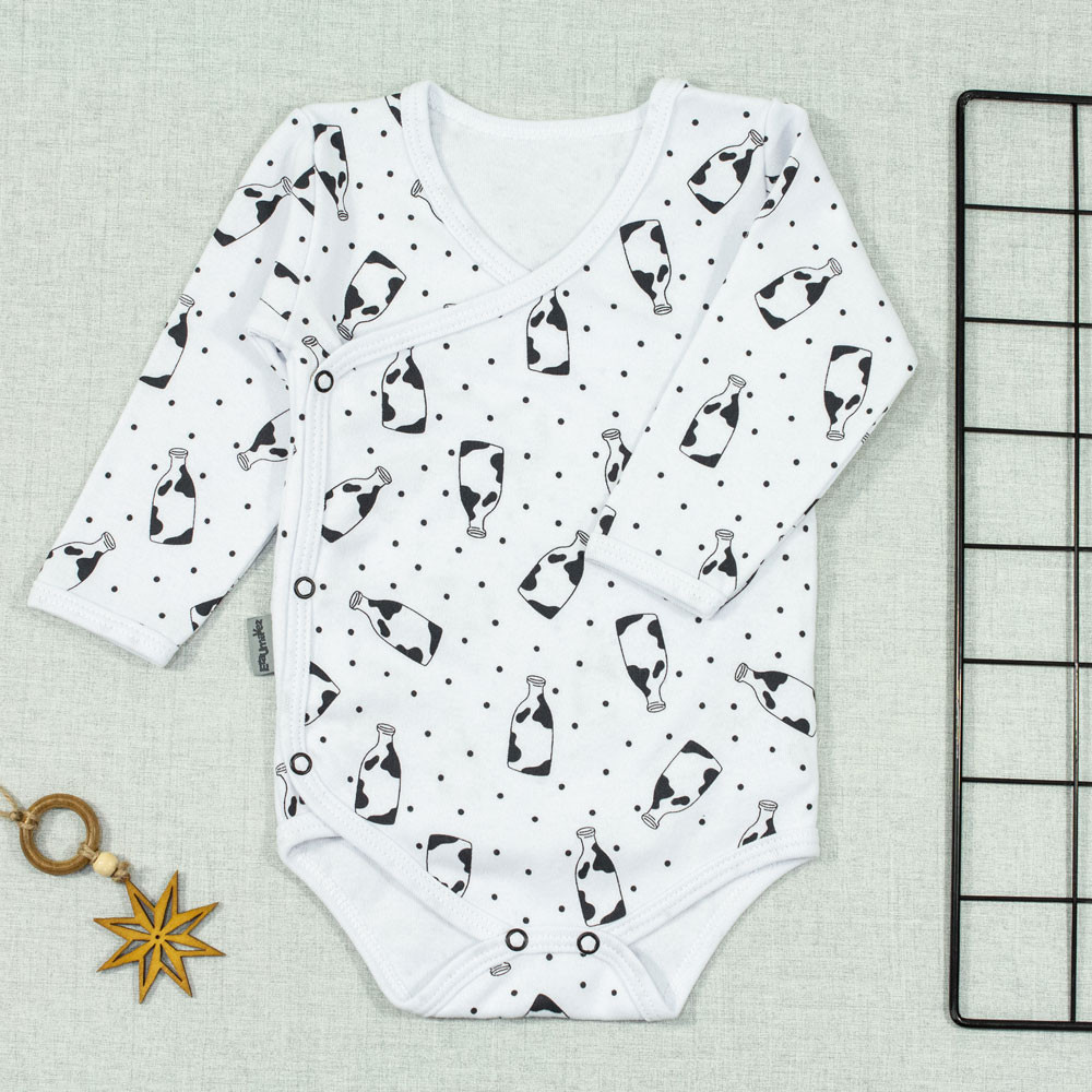 BODY KIMONO PARA BEBÊ MINIMALISTA MILK BRANCO
