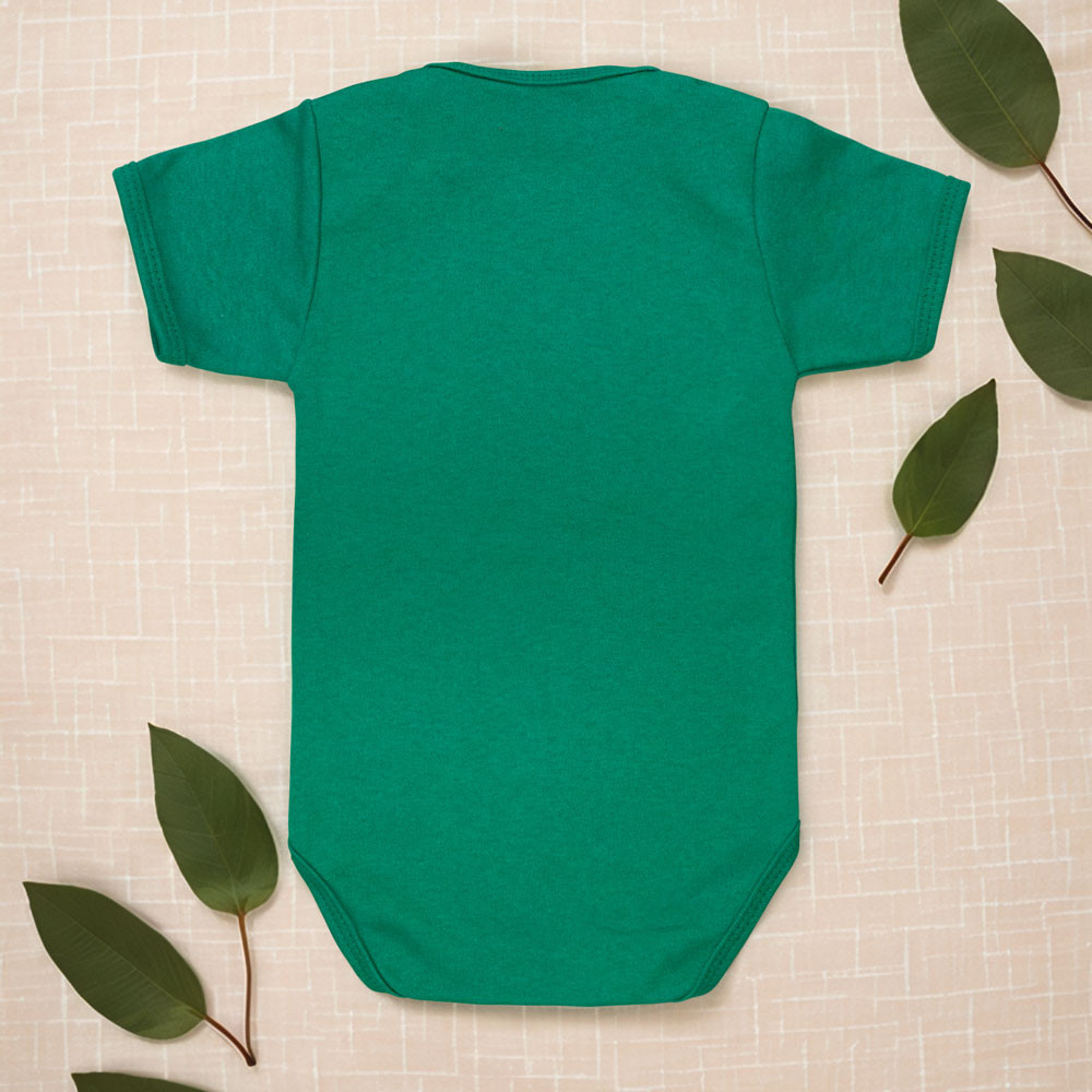 Body Básico Curto Bebê Algodão Verde - Suavidade e Conforto