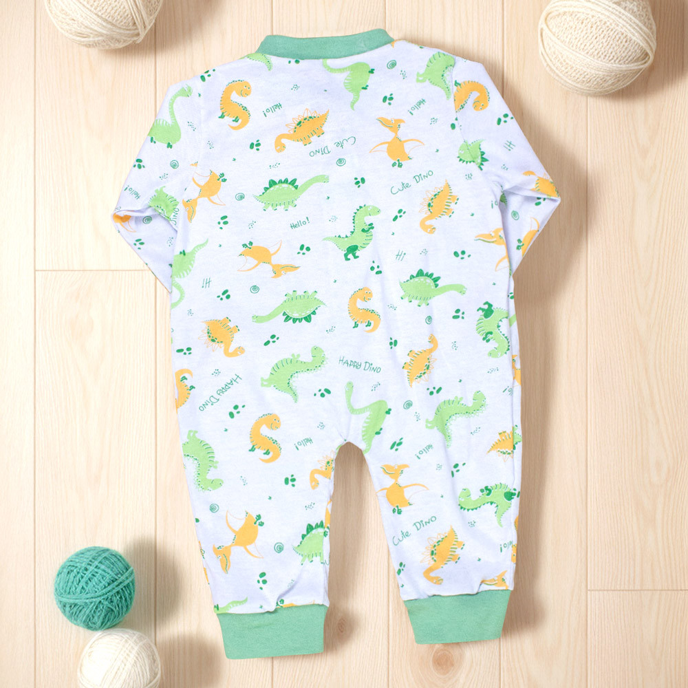 Macacão de Bebê Happy Dino Verde Claro - Era Uma Vez