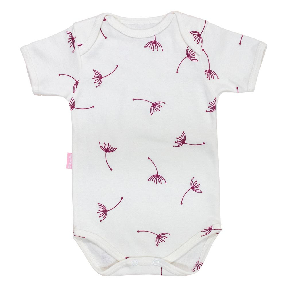Body para Bebê Curto com Estampa Dente de Leão - Creme
