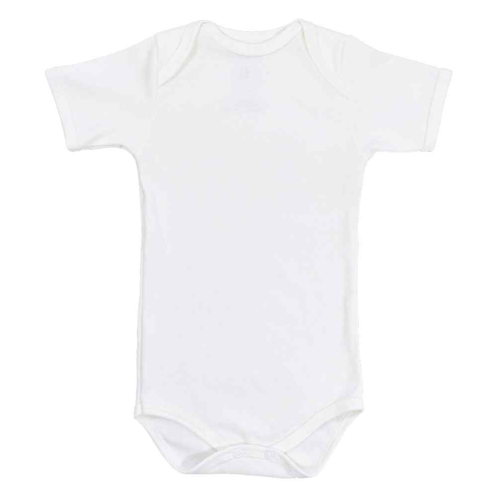 BODY MANGA CURTA INFANTIL SUEDINE ATÉ 24 MESES CREME