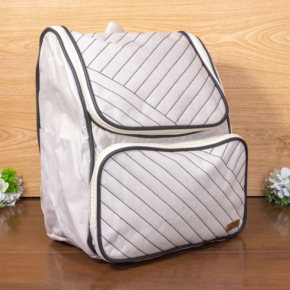 MOCHILA DE MATERNIDADE COM BOLSINHA KIT 2 PEÇAS CINZA