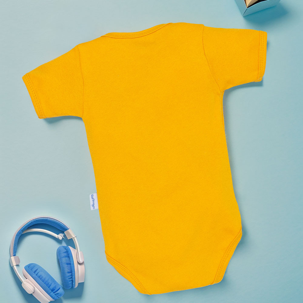 Body de Bebê Baby Bear Style Fashion em Mostarda para Bebê Menino