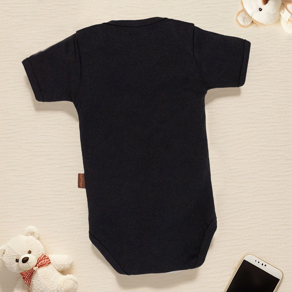 Body Baby Bear Preto Estilo e Conforto para Bebês de 0-12 Meses