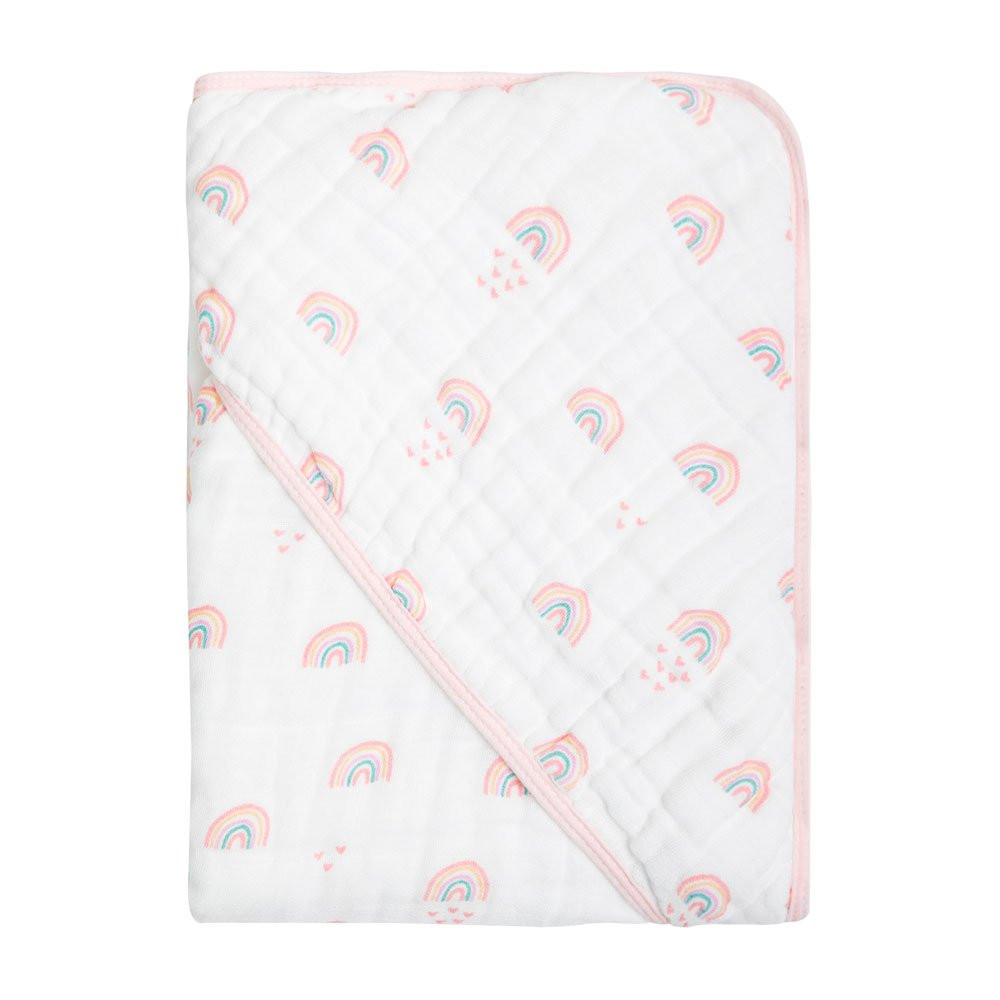 TOALHA FRALDA SOFT PARA BEBÊ COM CAPUZ 100% ALGODÃO ARCO IRIS
