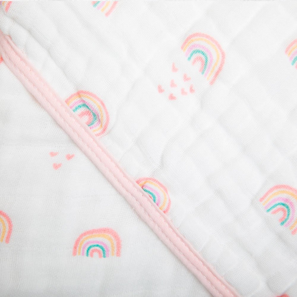 TOALHA FRALDA SOFT PARA BEBÊ COM CAPUZ 100% ALGODÃO ARCO IRIS