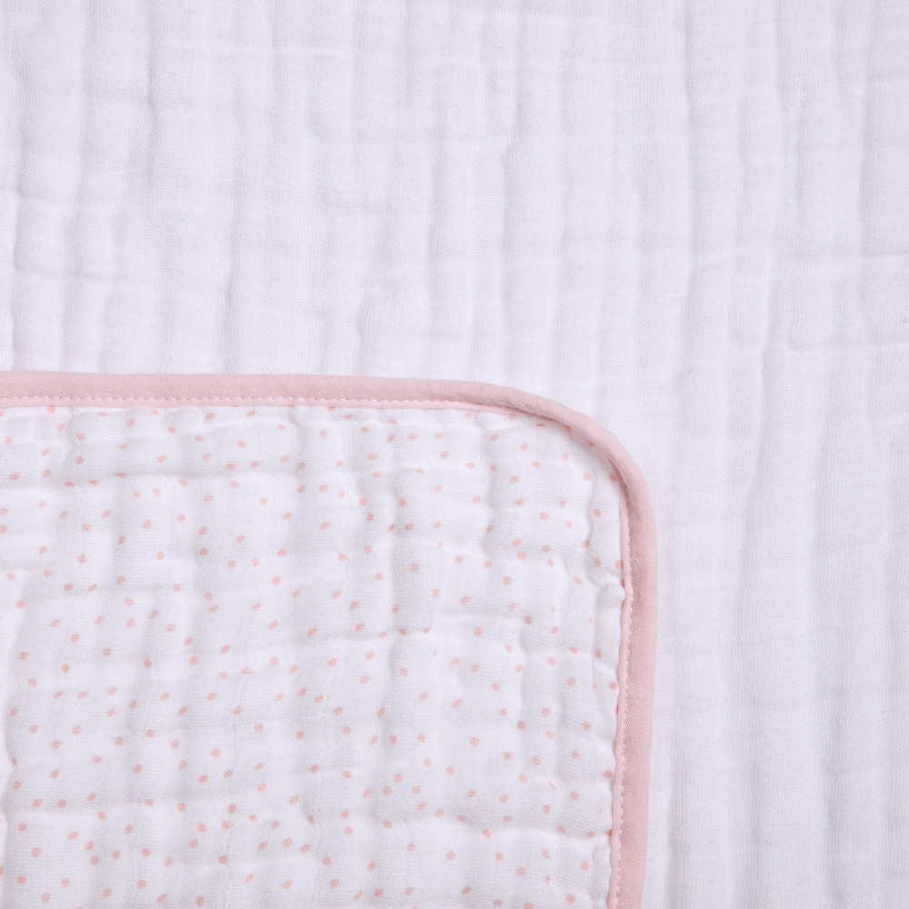 TOALHA COM CAPUZ FRALDA SOFT PARA BEBÊ 90CM X 75CM URSA ROSA CLARO