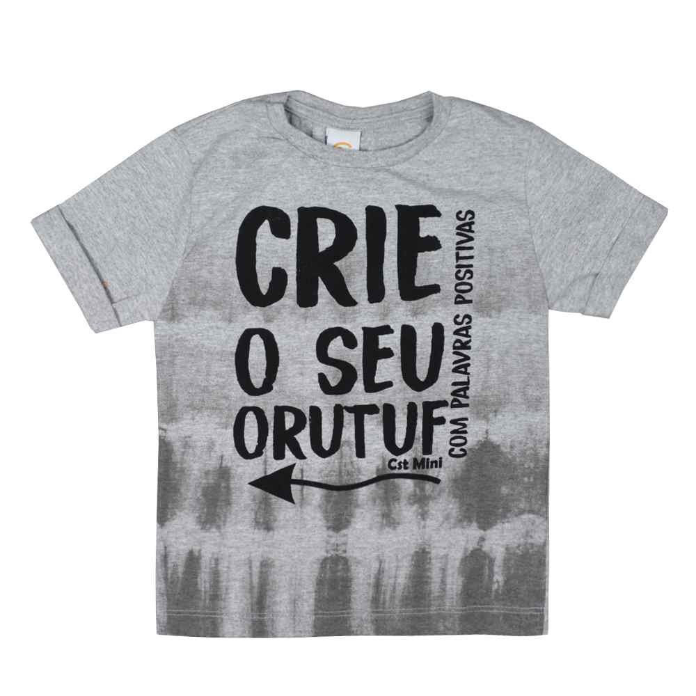 CONJUNTO INFANTIL LINDA CAMISETA ORUTUF MESCLA COM BERMUDA
