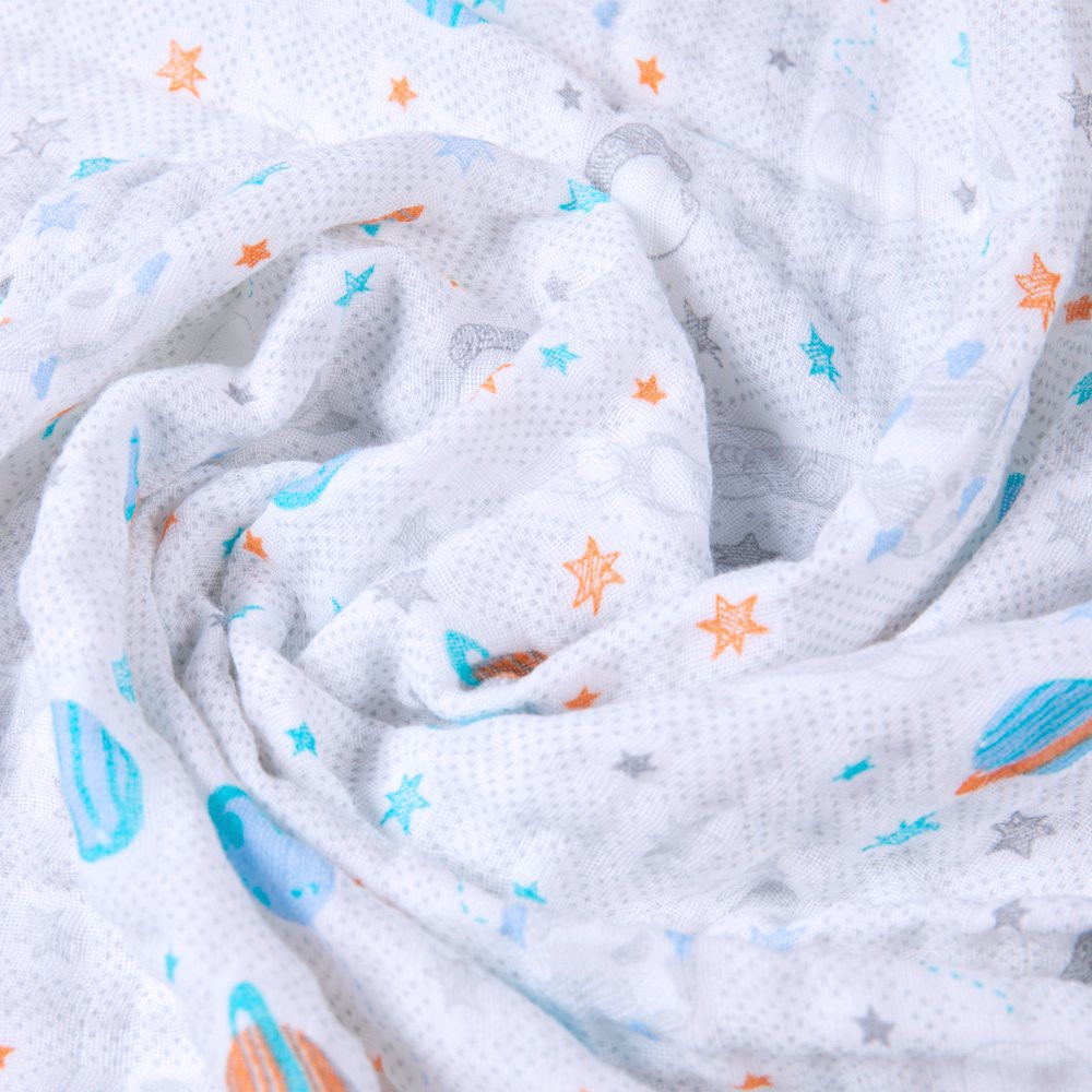 TOALHA DE BANHO FRALDA SOFT PARA BEBÊ COM CAPUZ PLANETAS
