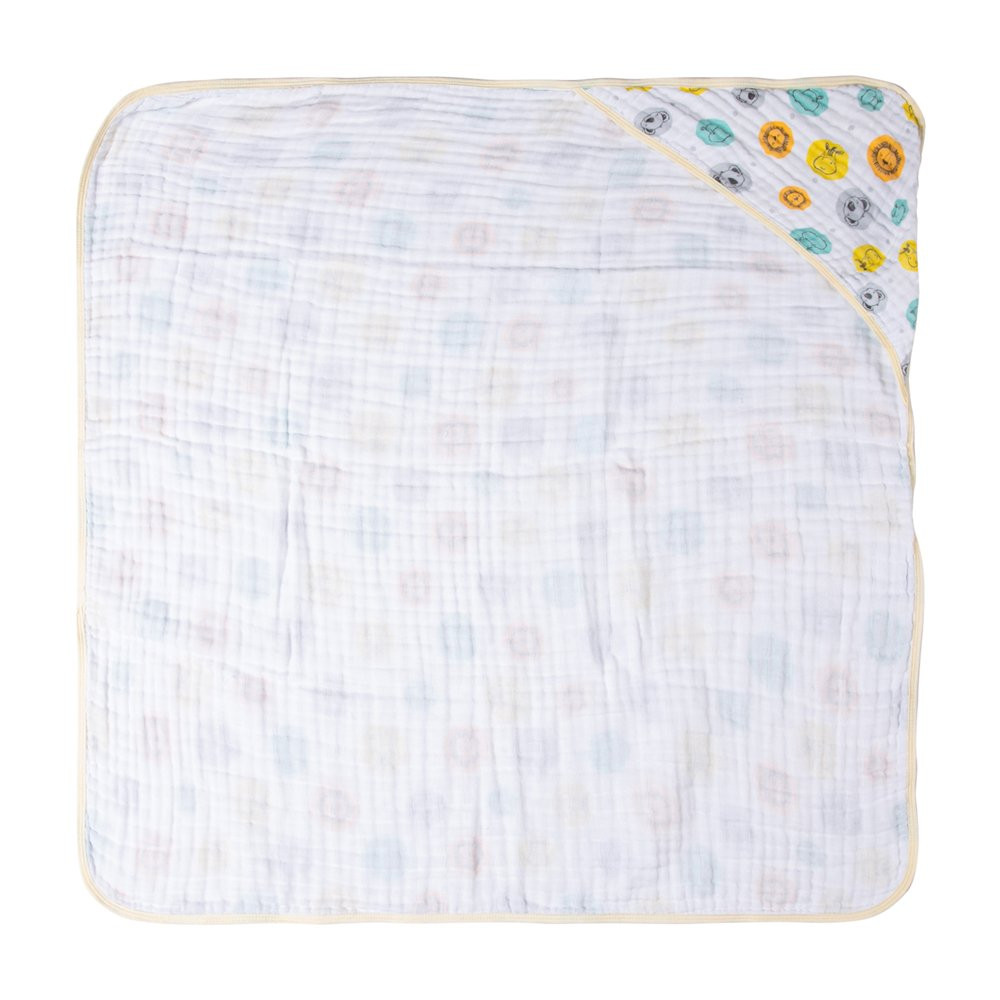 TOALHA DE BANHO FRALDA SOFT PARA BEBÊ COM CAPUZ AMIGUINHOS