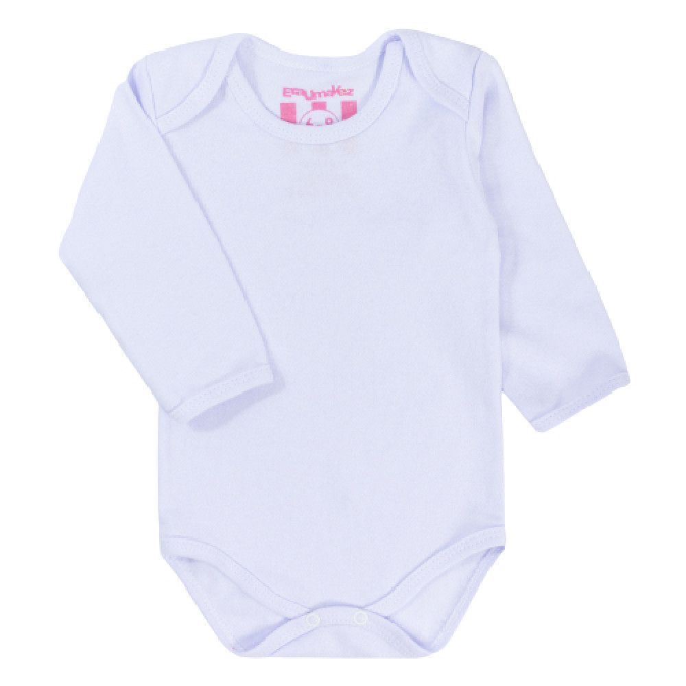 JARDINEIRA COM BODY MANGA LONGA PARA BEBÊ BORDADO GATINHA PINK