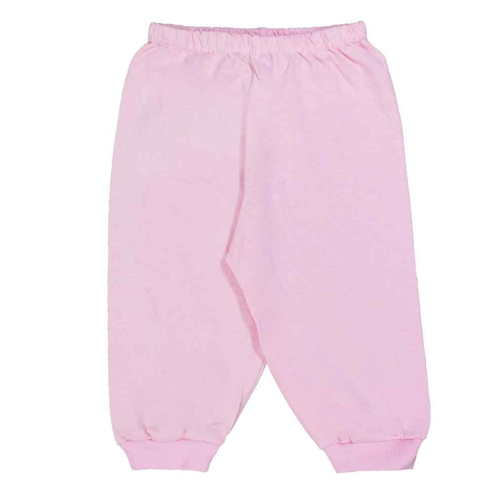 PIJAMA LONGO MALHA PARA BEBÊ CAMISETINHA E CALÇA ESTAMPA ROSA