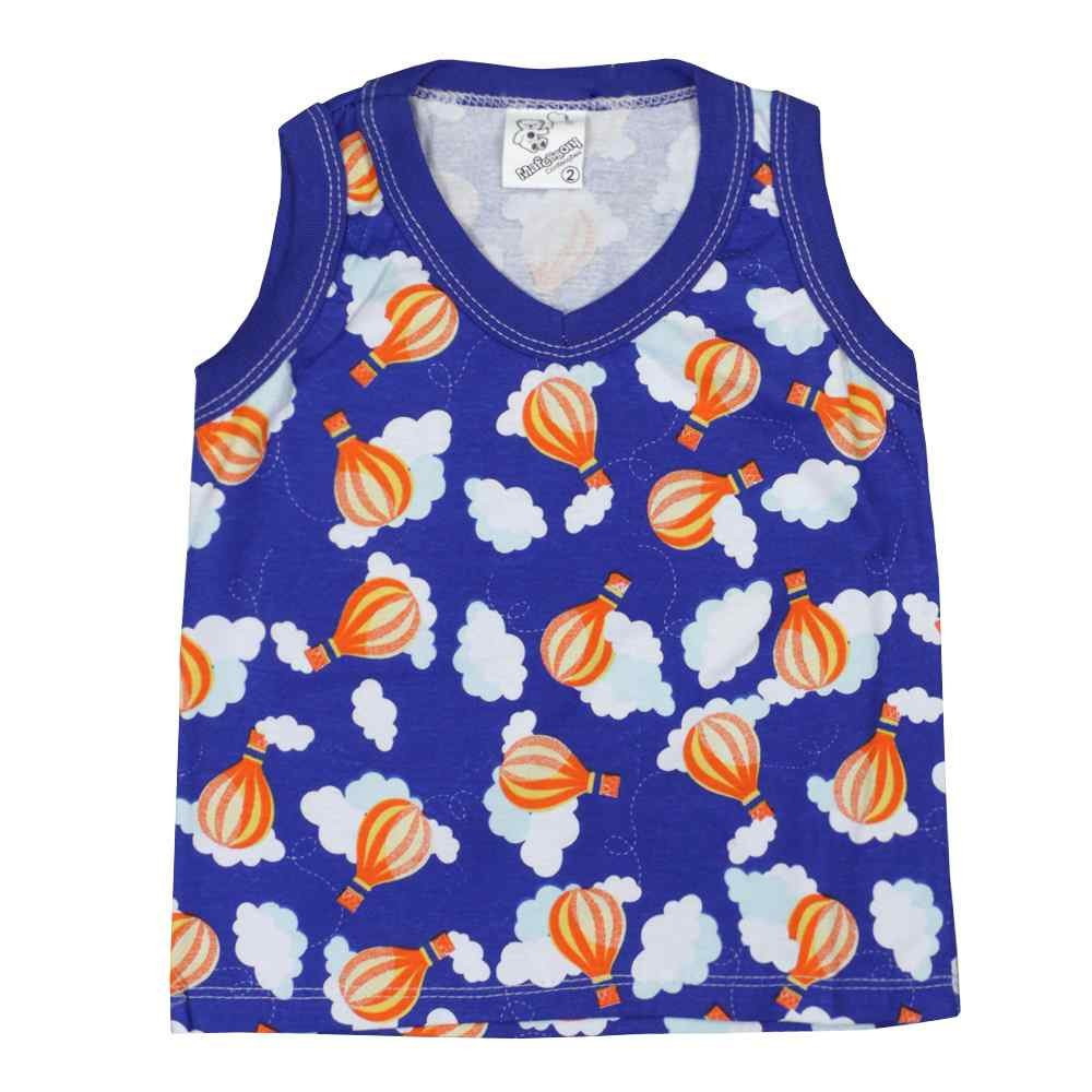 PIJAMA INFANTIL REGATA E SHORTS ESTAMPADO SORTIDO ROYAL