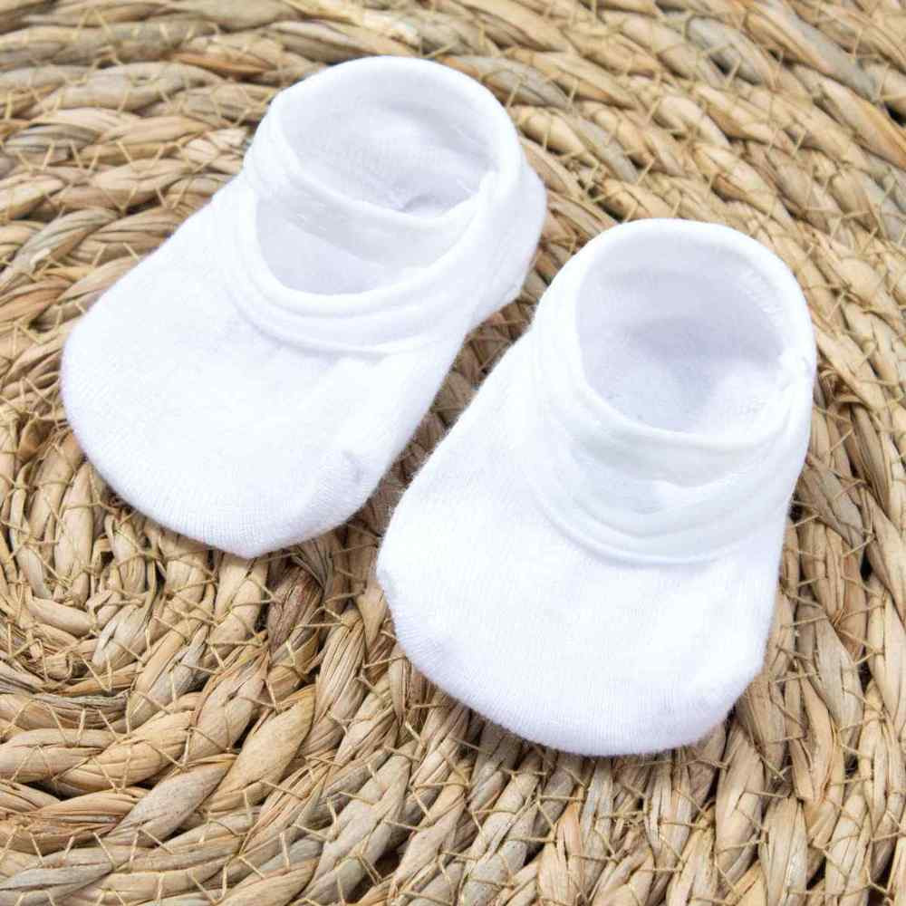 MEIA SAPATILHA SOQUETE PARA BEBÊ BRANCO
