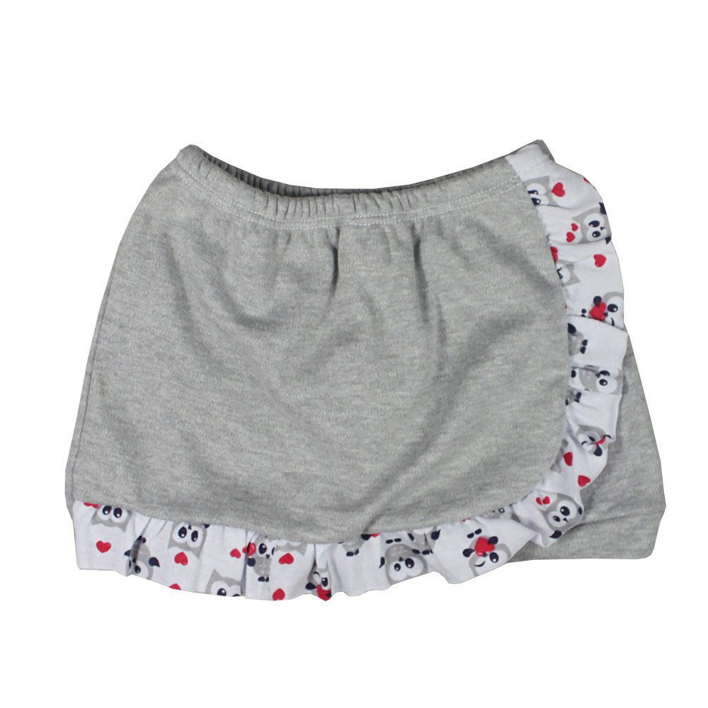 CONJUNTO CURTO BODY E SHORTS SAIA PARA BEBÊ MESCLA