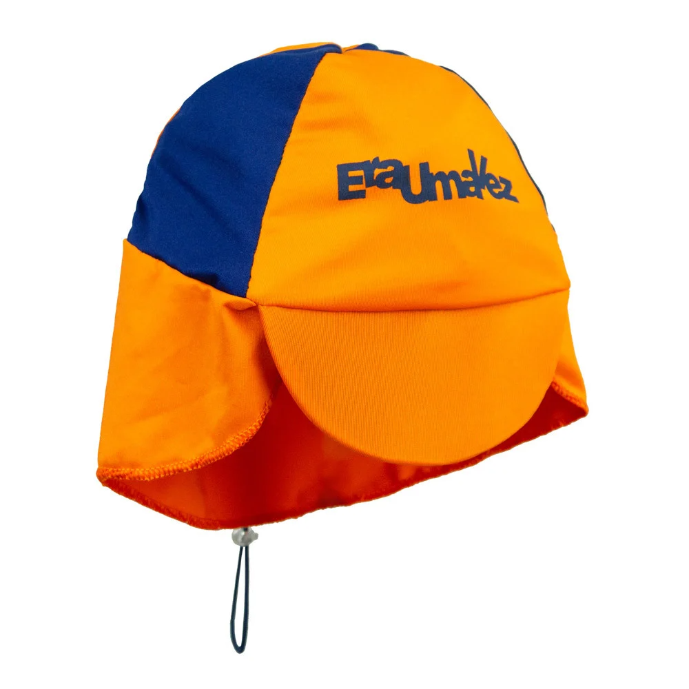 Kit Proteção UV50+ para Bebê com Macacão e Chapéu de Sol Laranja